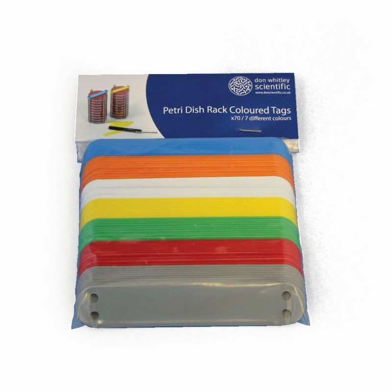 70x Coloured Petri Dish Tags