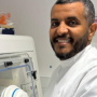 PhD researcher from the University of Manchester, Ammar Sharif, with the Whitley H35 Hypoxystation.